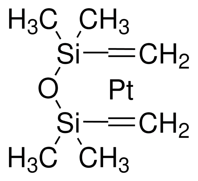 Platinum(0)-1,3-divinyl-1,1,3,3-tetramethyldisiloxane complex solution 0.1&#160;M in poly(dimethylsiloxane), vinyl terminated