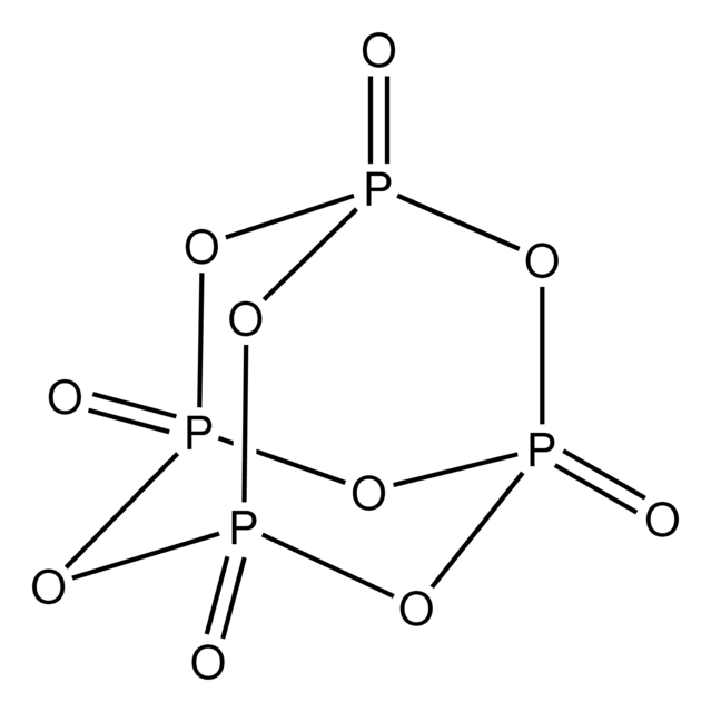 Phosphorus pentoxide desiccant, with moisture indicator