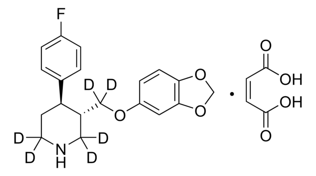 帕罗西汀-D6马来酸盐标准液 溶液 100&#160;&#956;g/mL in methanol (as free base), ampule of 1&#160;mL, certified reference material, Cerilliant&#174;