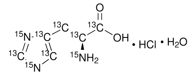 L-组氨酸-13C6,15N3 盐酸盐 一水合物 &#8805;98 atom %, 98% (CP)