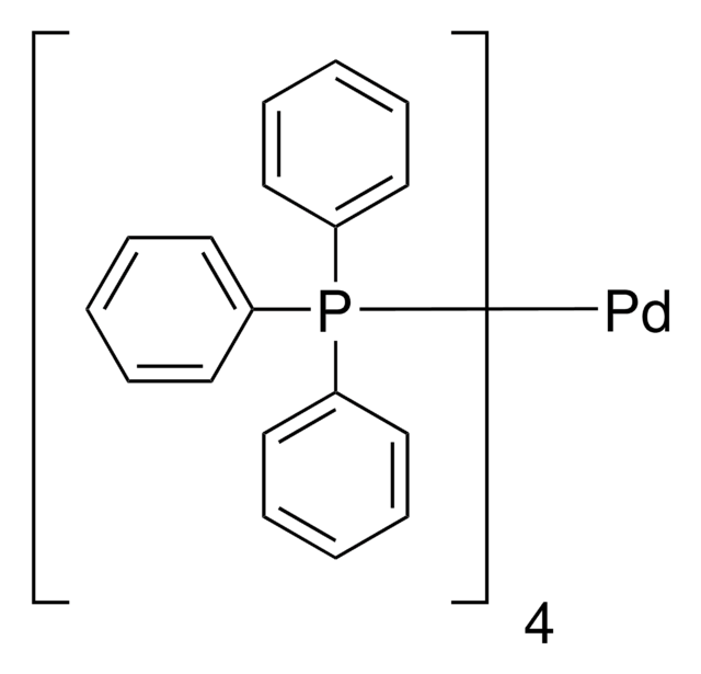 Tetrakis(triphenylphosphine)palladium, polymer-bound extent of labeling: ~0.06&#160;mmol/g loading