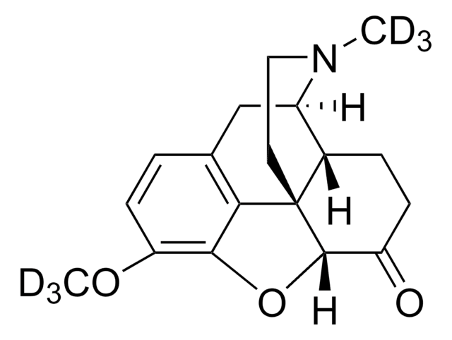 Hydrocodone-D6 solution 100&#160;&#956;g/mL in methanol, ampule of 1&#160;mL, certified reference material, Cerilliant&#174;