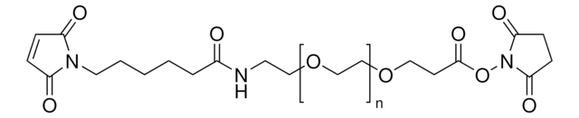 O-[N-(6-马来酰亚胺己酰)氨基乙基]-O′-[3-(N-琥珀酰亚氨氧基)-3-氧代丙基]聚乙二醇 3000 Mp 3,000