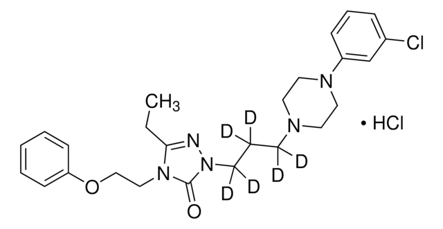 Nefazodone-D6 hydrochloride solution 100&#160;&#956;g/mL in methanol ((as free base)), certified reference material, ampule of 1&#160;mL, Cerilliant&#174;