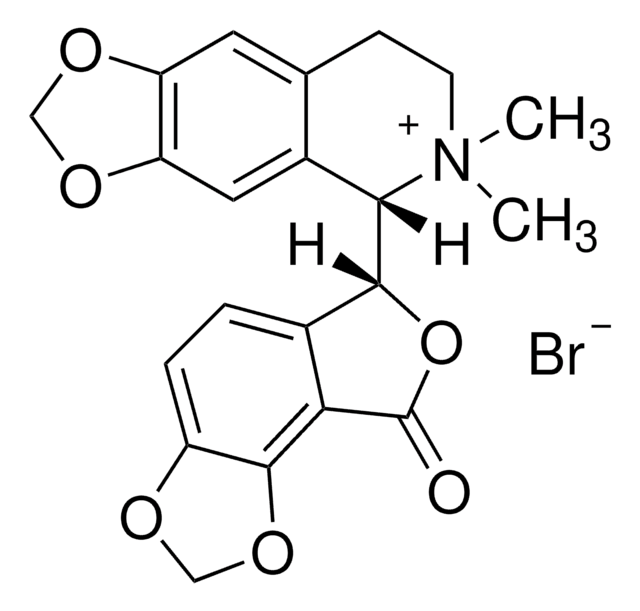 1(S),9(R)-(&#8722;)-甲基溴化荷包牡丹碱 &#8805;98% (HPLC), solid