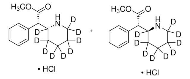 Methylphenidate-d9 hydrochloride solution (Racemic mixture of erythro and threo isomers), ampule of 1&#160;mL, 100&#160;&#956;g/mL in methanol (as free base), certified reference material, Cerilliant&#174;