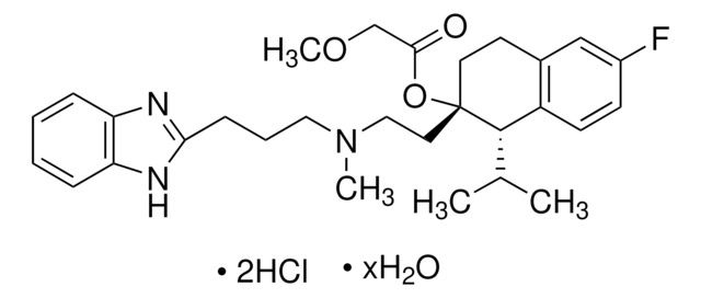 米贝拉地尔 二盐酸盐 水合物 &#8805;98% (HPLC), powder