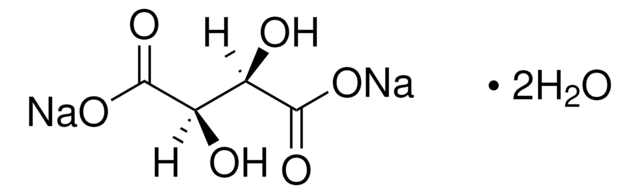  L -酒石酸钠 二元 二水合物 &#8805;99%, ACS reagent