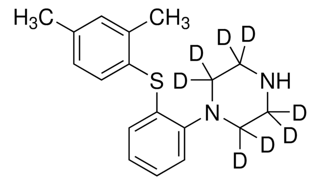 沃替西汀-D8 溶液 100&#160;&#956;g/mL (1% 1M HCl in Methanol (v/v)), certified reference material, ampule of 1&#160;mL, Cerilliant&#174;