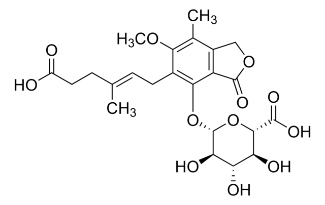 Mycophenolic acid-&#946;-D-glucuronide solution 1&#160;mg/mL (Acetonitrile:Water (90:10) (v/v)), certified reference material, ampule of 1&#160;mL, Cerilliant&#174;