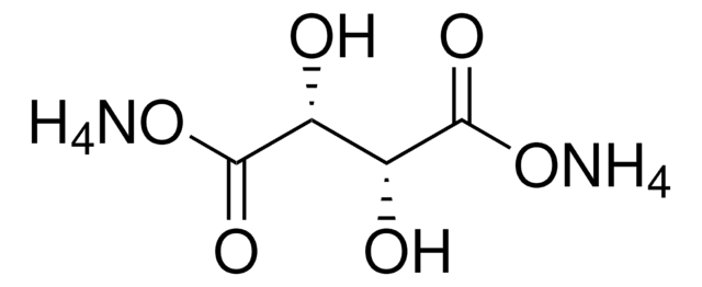 酒石酸铵 二元 BioUltra, &#8805;98% (T)