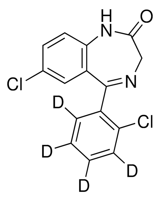 地洛西泮-D4 溶液 100&#160;&#956;g/mL in acetonitrile, certified reference material, ampule of 1&#160;mL, Cerilliant&#174;