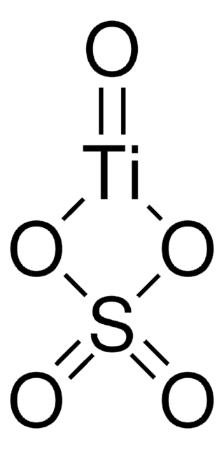 硫酸氧钛(IV) 溶液 1.9-2.1%, for determination of hydrogen peroxyde (H 15), according to DIN 38 409, part 15, DEV-18