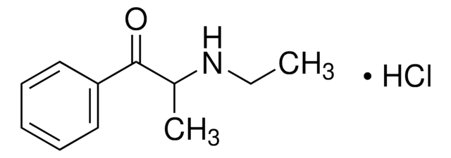 N-Ethylcathinone hydrochloride solution 1.0&#160;mg/mL in methanol (as free base), ampule of 1&#160;mL, certified reference material, Cerilliant&#174;