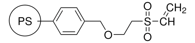 Vinyl sulfone, polymer-bound 100-200&#160;mesh, extent of labeling: 0.4-1.2&#160;mmol/g loading, 1&#160;% cross-linked with divinylbenzene