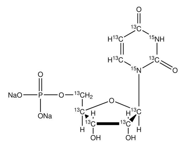 Uridine-13C9,15N2 5&#8242;-monophosphate disodium salt solution 100&#160;mM (in 5mM Tris HCl / H2O), &#8805;98 atom %, &#8805;95% (CP)