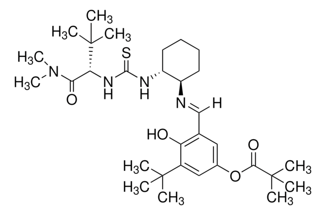 3-[(E)-[[(1R,2R)-2-[[(1S)-1-[(Dimethylamino)carbonyl]-2,2-dimethylpropyl]thioureido]cyclohexyl]imino]methyl]-5-(tert-butyl)-4-hydroxyphenyl pivalate 95%