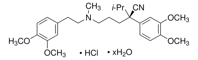 S(&#8722;)-维拉帕米 盐酸盐 水合物 &#8805;98% (HPLC), powder