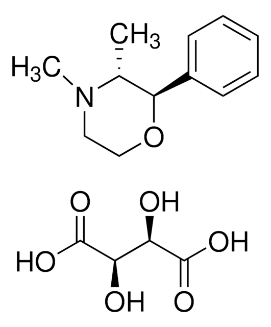 Phendimetrazine tartrate tartrate salt solution 1.0&#160;mg/mL in methanol, certified reference material, ampule of 1&#160;mL, Cerilliant&#174;