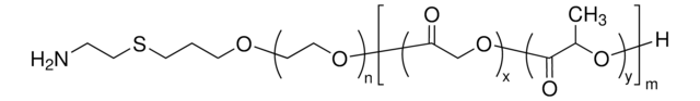 Amine poly(ethylene glycol)-block-poly(lactide-co-glycolide) PEG average Mn 5000, PLGA average Mn 15000, lactide:glycolide 50:50