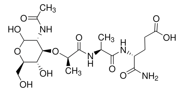 N-乙酰胞壁酰基-L-丙氨酰基-D-异谷氨酰胺 水合物 &#8805;98% (TLC)