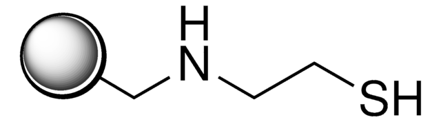 N-(2-Mercaptoethyl)aminomethyl-polystyrene 200-400&#160;mesh, extent of labeling: ~1.3&#160;mmol/g N loading