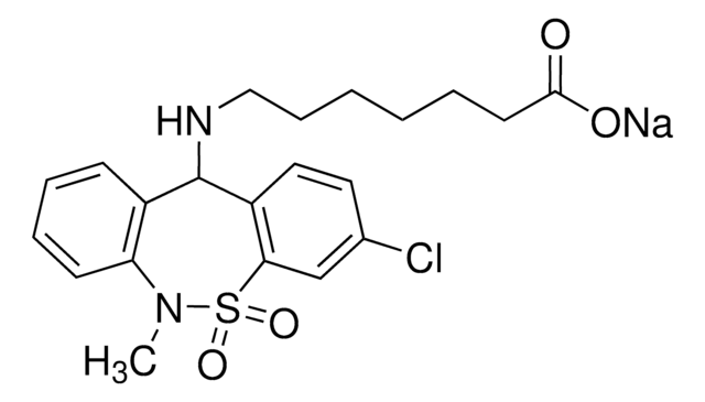 Tianeptine sodium salt solution 1&#160;mg/mL in methanol ((as free carboxylate)), certified reference material, ampule of 1&#160;mL, Cerilliant&#174;