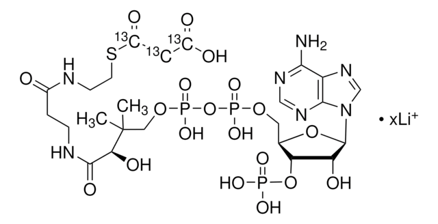 丙二酰-13C3 辅酶 A 锂盐 99 atom % 13C, 95% (CP)