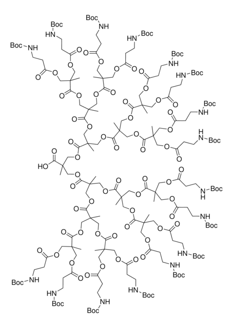 Polyester bis-MPA dendron 16 NHBoc, 1 carboxyl (core) generation 4