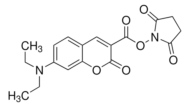 7-（二乙氨基）香豆素-3-羧酸 N-琥珀酰亚胺酯 BioReagent, suitable for fluorescence, &#8805;96.0% (HPLC)