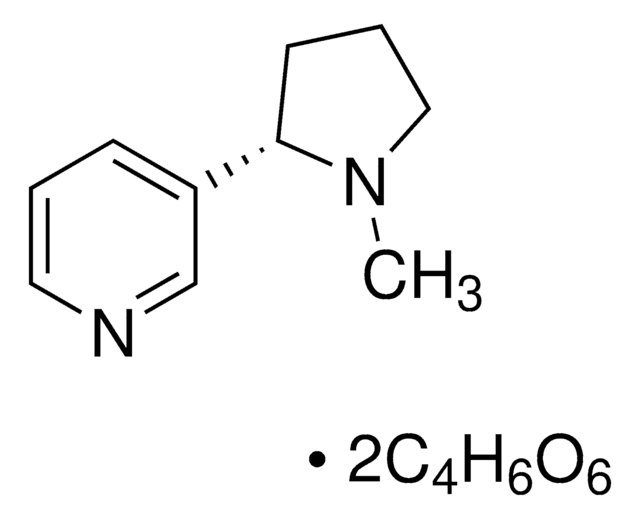 (-)-尼古丁 酒石酸氢盐 &#8805;98% (TLC), powder