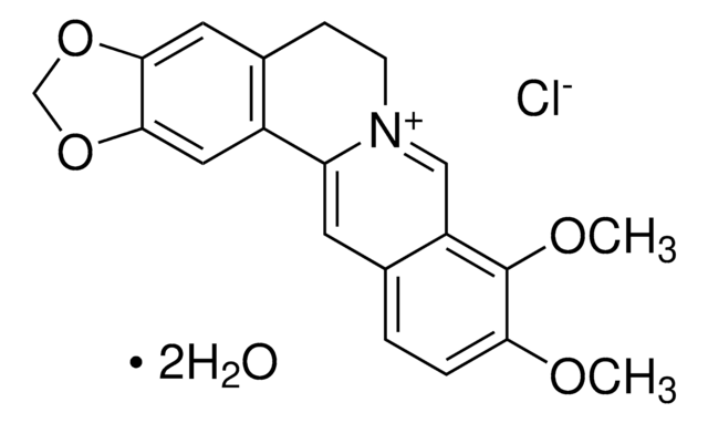 小檗碱 CRM 氯化物形式 A highly potent and selective oxysterol EBI2 (GPR183) agonist (Kd) = 450 pM in a saturation binding assay, and EC&#8325;&#8320; = 140 pM over EC&#8325;&#8320; = 2.1 nM for its enantiomer, 7&#946;,25-OHC, in a GTP-&#947;S binding assay).