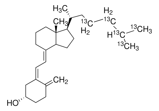 Vitamin D3-23,24,25,26,27-13C5 solution 100&#160;&#956;g/mL in ethanol, &#8805;98 atom % 13C, &#8805;97% (CP)