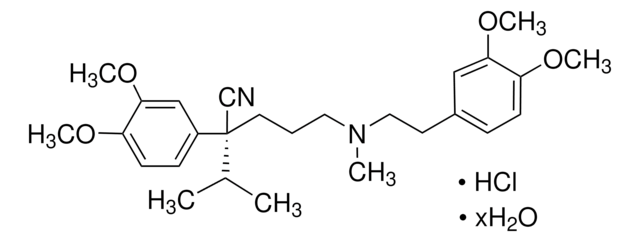 R(+)-Verapamil monohydrochloride hydrate &#8805;98% (HPLC), powder