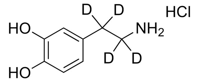 Dopamine-D4 hydrochloride solution 100&#160;&#956;g/mL in methanol with 5% 1 M HCl (as free base), ampule of 1&#160;mL, certified reference material, Cerilliant&#174;