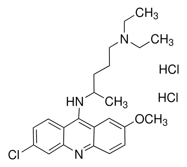 喹吖因 二盐酸盐 A non-specific phospholipase A2 (PLA2) inhibitor.