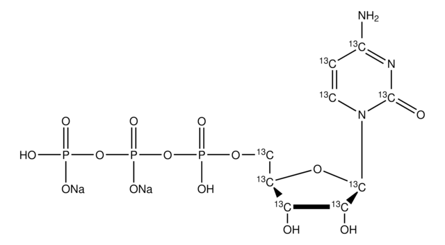 5′-三磷酸胞苷-13C9 钠盐 溶液 100&#160;mM (in 5mM Tris HCl / H2O), &#8805;98 atom % 13C, &#8805;95% (CP)