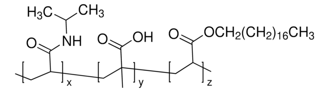 聚(N-异丙基丙烯酰胺-co-甲基丙烯酸-co-丙烯酸十八酯) 5&#160;mol % in methacrylic acid, 1&#160;mol % in octadecyl acrylate, Mn 30,000-60,000