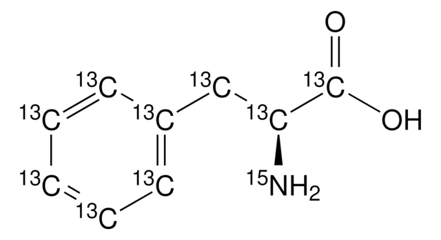 L-苯丙氨酸-13C9,15N 98 atom % 15N, 98 atom % 13C, 95% (CP), 97% (Chiral Purity)