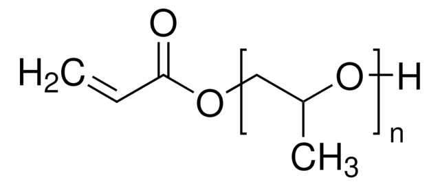 Poly(propylene glycol) acrylate average Mn ~475, contains 200-400&#160;ppm monomethyl ether hydroquinone as inhibitor