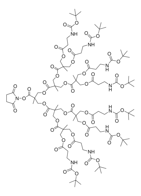 Polyester&nbsp;bis-MPA dendron 8 NHBoc, 1 NHS (core) generation 3