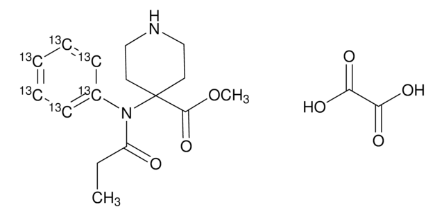 Norcarfentanil-13C6 oxalate solution 100&#160;&#956;g/mL in methanol, certified reference material, ampule of 0.5&#160;mL, Cerilliant&#174;