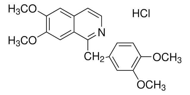 罂粟碱 盐酸盐 溶液 1&#160;mg/mL (Methanol:Water (90:10) (v/v), (as free base)), certified reference material, ampule of 1&#160;mL, Cerilliant&#174;