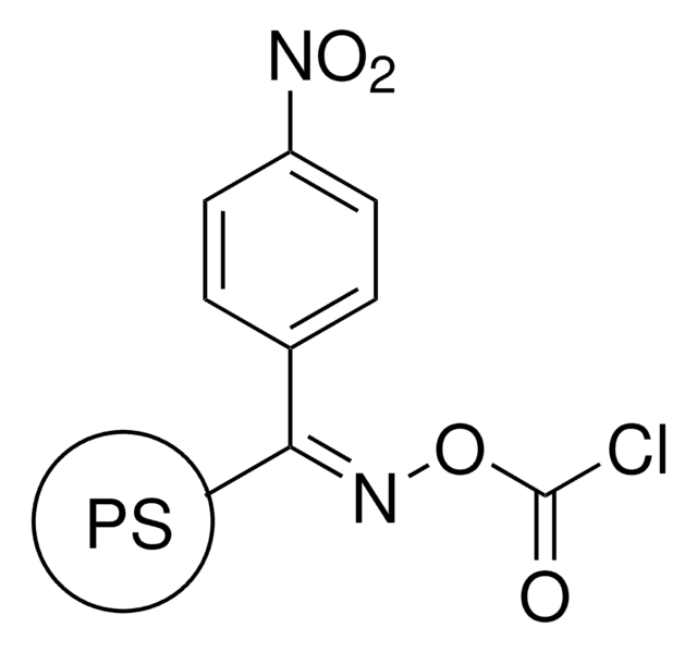 Phoxime resin 100-200&#160;mesh, extent of labeling: 0.85&#160;mmol/g Cl loading, 1&#160;% cross-linked with divinylbenzene