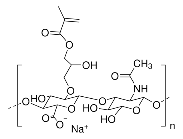 Hyaluronic acid methacrylate Degree of substitution: 10% - 30%, Mw 170,000-250,000