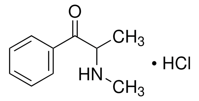 2-(Methylamino)propiophenone hydrochloride solution drug standard, 1.0&#160;mg/mL in methanol