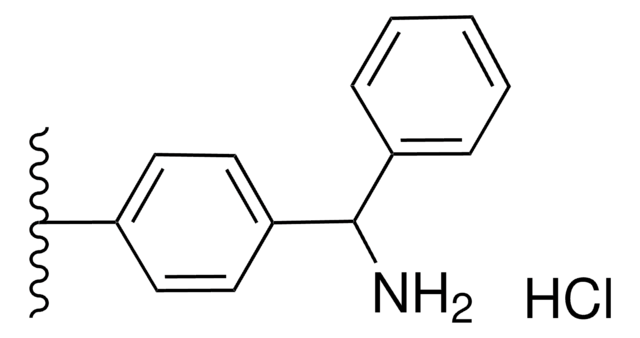 4-Methylbenzhydrylamine hydrochloride, polymer-bound 80-150&#160;mesh, extent of labeling: 0.5-1.0&#160;mmol/g N loading, 1&#160;% cross-linked with divinylbenzene