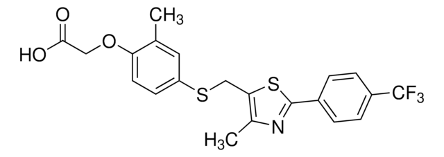 {2-Methyl-4-{{4-methyl-2-[4-(trifluoromethyl)phenyl]-5-thiazolyl}methylthio}phenoxy}acetic acid analytical standard