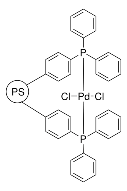 双三苯基膦二氯化钯&#65292;聚合物键合型 200-400&#160;mesh, extent of labeling: 1.0-2.0&#160;mmol/g loading, 2&#160;% cross-linked with divinylbenzene