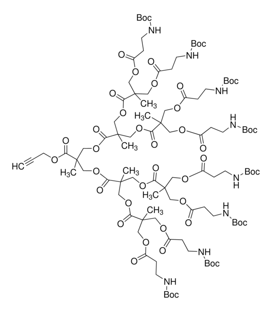 Polyester bis-MPA dendron 8 NHBoc, 1 acetylene (core) generation 3